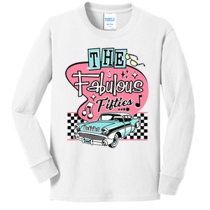 Retro Rockabilly Dance Party Kids Long Sleeve Shirt