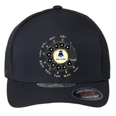 Retro Rotary Dial Phone Flexfit Unipanel Trucker Cap