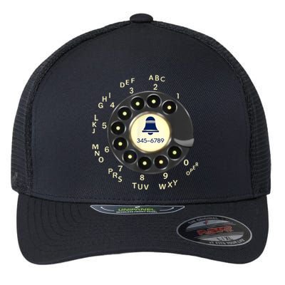 Retro Rotary Dial Phone Flexfit Unipanel Trucker Cap