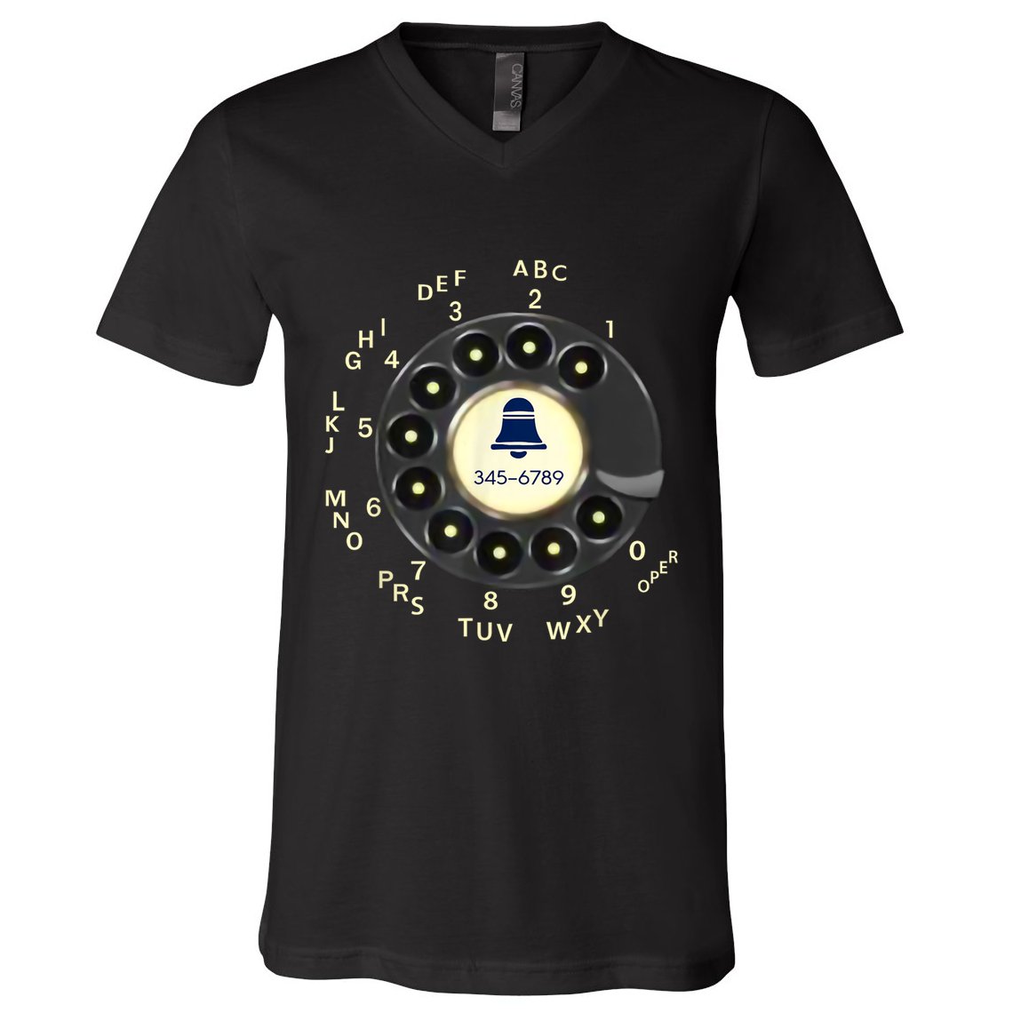 Retro Rotary Dial Phone V-Neck T-Shirt