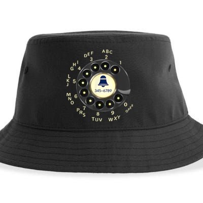 Retro Rotary Dial Phone Sustainable Bucket Hat