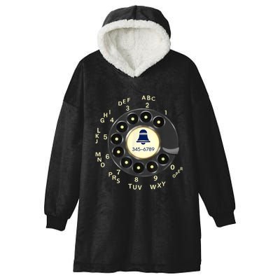 Retro Rotary Dial Phone Hooded Wearable Blanket