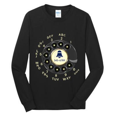 Retro Rotary Dial Phone Tall Long Sleeve T-Shirt