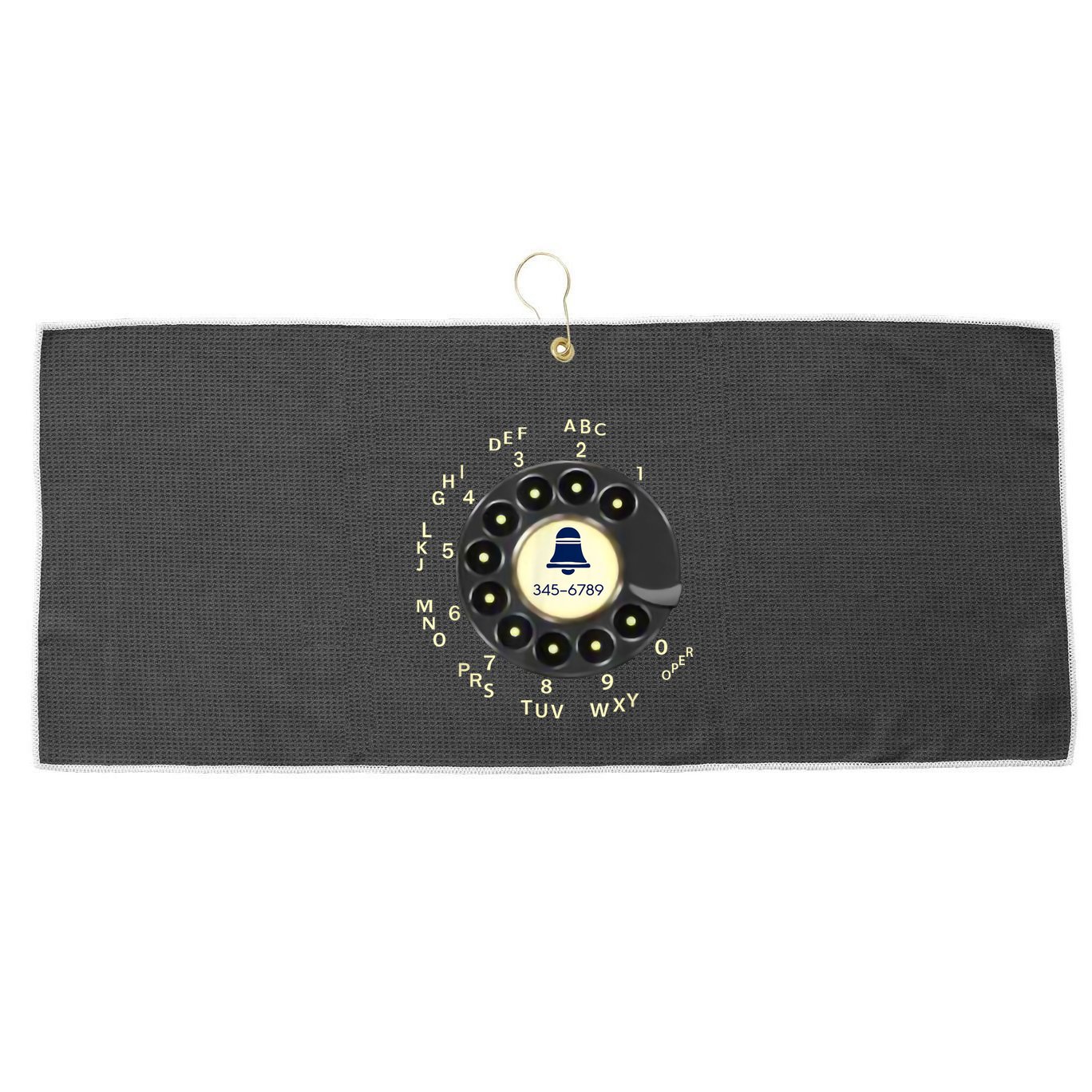 Retro Rotary Dial Phone Large Microfiber Waffle Golf Towel