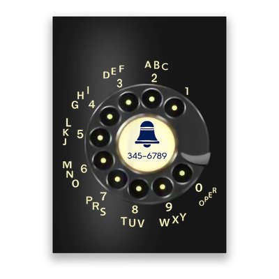 Retro Rotary Dial Phone Poster