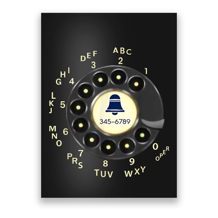 Retro Rotary Dial Phone Poster