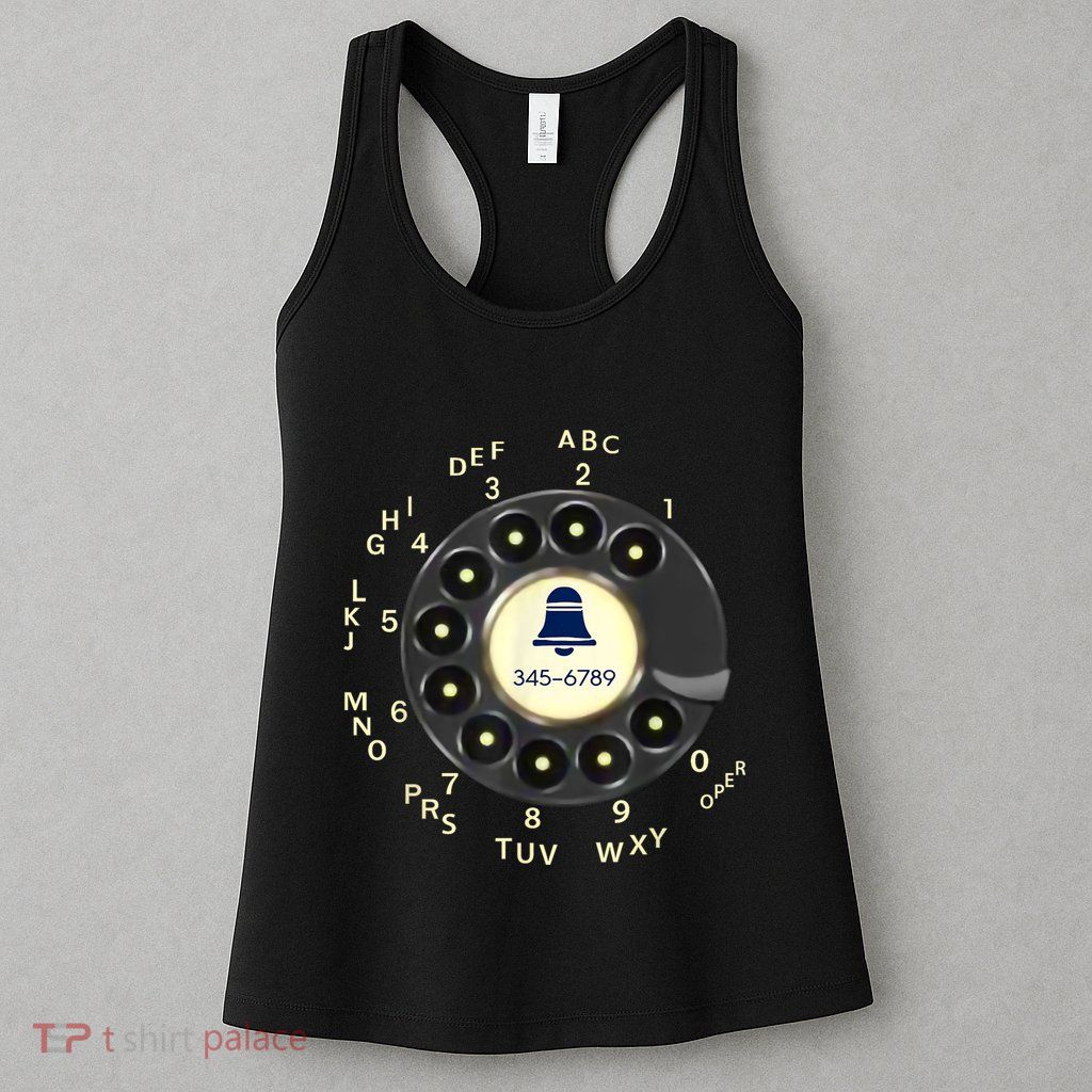 Retro Rotary Dial Phone Womens Tank Top