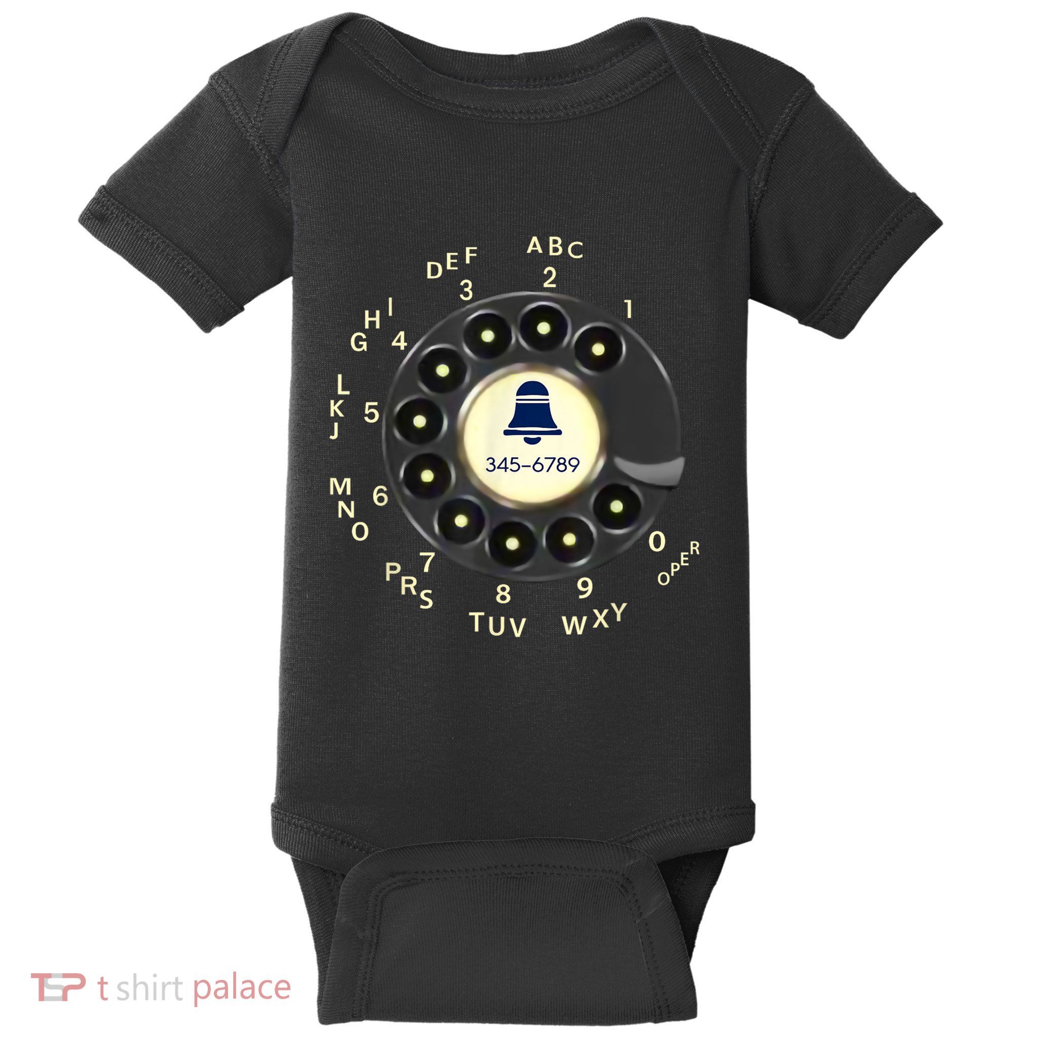 Retro Rotary Dial Phone Baby Bodysuit