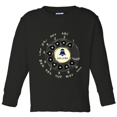 Retro Rotary Dial Phone Toddler Long Sleeve Shirt