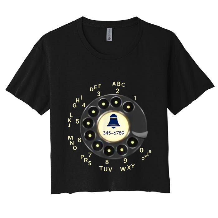 Retro Rotary Dial Phone Crop Top