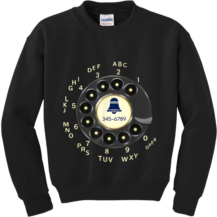 Retro Rotary Dial Phone Kids Sweatshirt