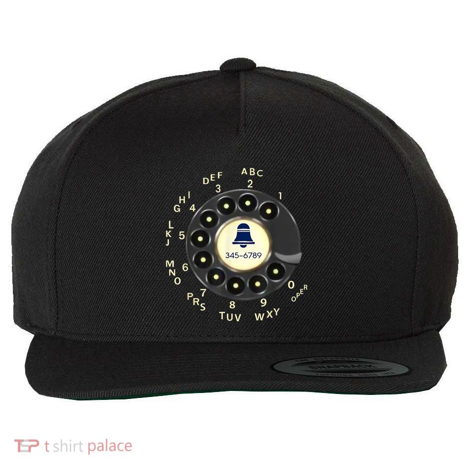 Retro Rotary Dial Phone Wool Snapback Cap
