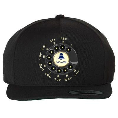 Retro Rotary Dial Phone Wool Snapback Cap