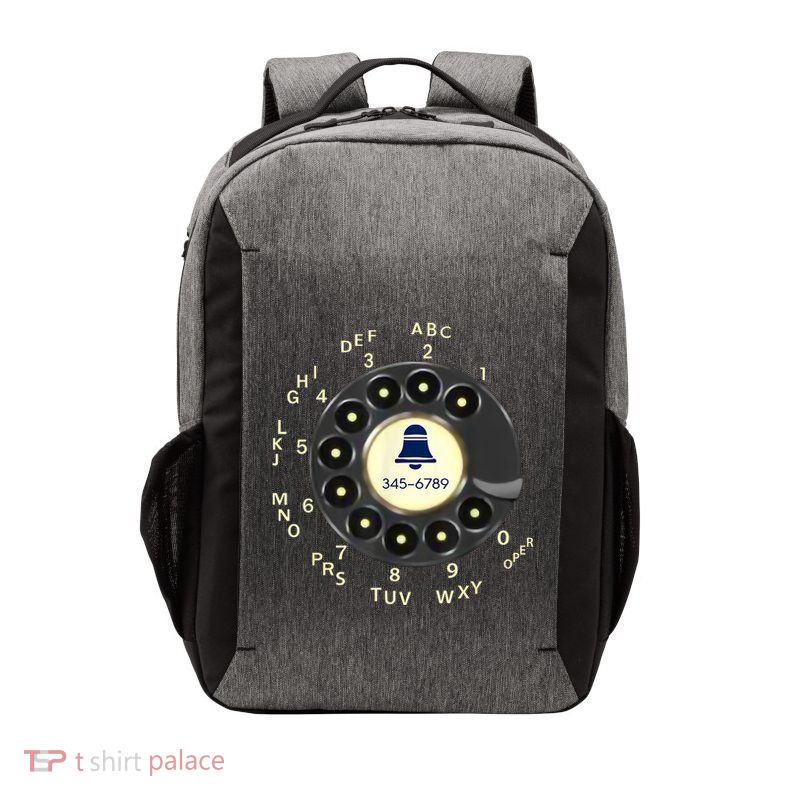 Retro Rotary Dial Phone Vector Backpack