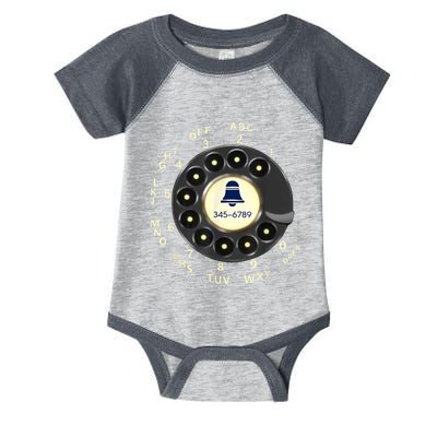Retro Rotary Dial Phone Infant Baby Jersey Bodysuit