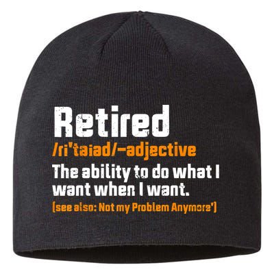 Retirement Retired Definition To Do What I Want Funny Sustainable Beanie