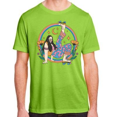 Retro Roller Disco Girl Adult ChromaSoft Performance T-Shirt