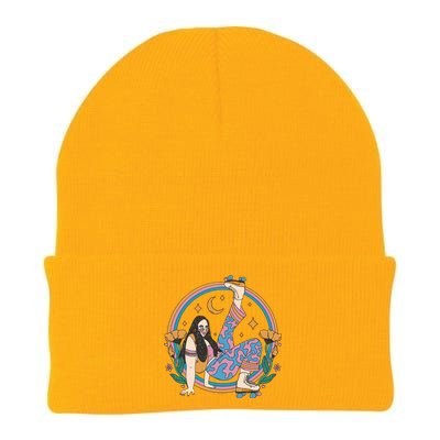 Retro Roller Disco Girl Knit Cap Winter Beanie