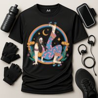Retro Roller Disco Girl Cooling Performance Crew T-Shirt