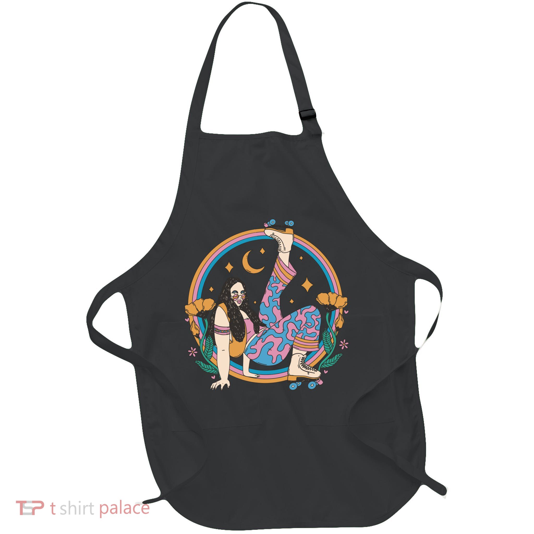 Retro Roller Disco Girl Apron