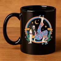 Retro Roller Disco Girl 11oz C Handle Ceramic Mug