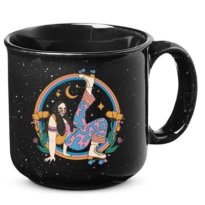 Retro Roller Disco Girl 15oz Campfire Ceramic Mug