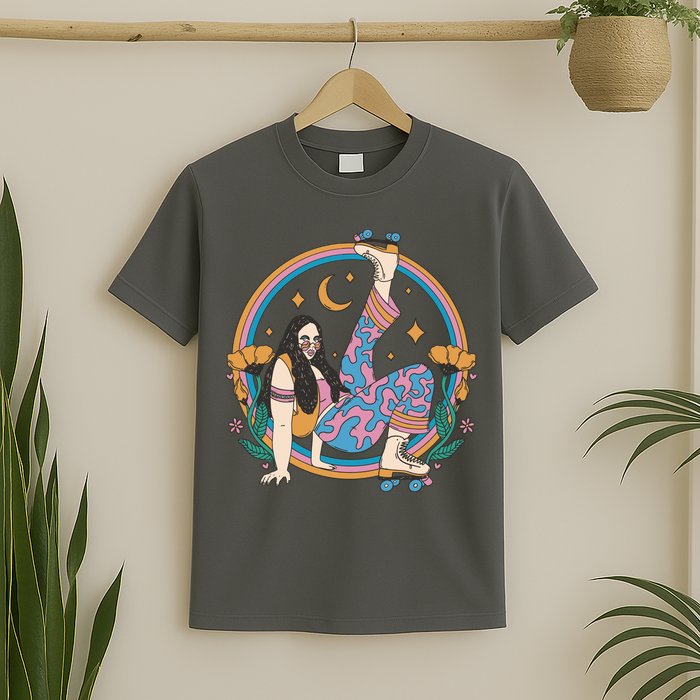 Retro Roller Disco Girl T-Shirt