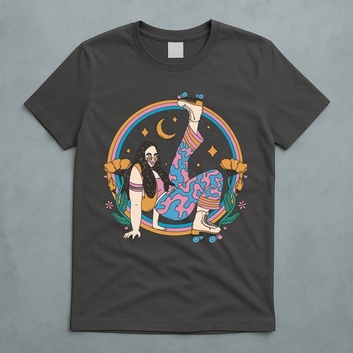 Retro Roller Disco Girl T-Shirt