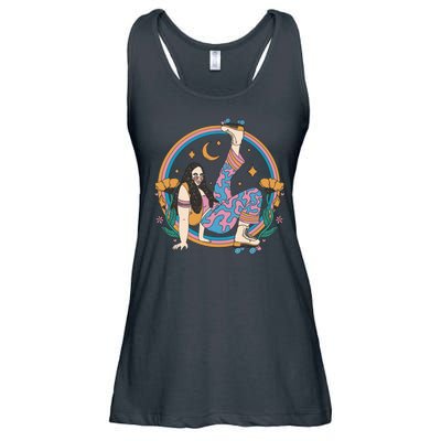 Retro Roller Disco Girl Ladies Essential Flowy Tank