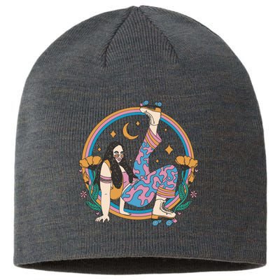 Retro Roller Disco Girl Sustainable Beanie