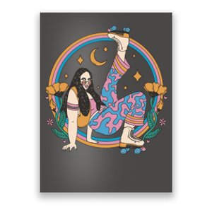 Retro Roller Disco Girl Poster