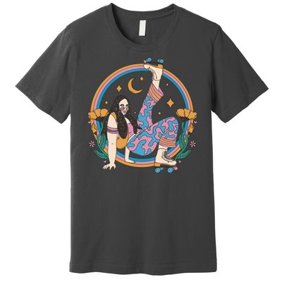 Retro Roller Disco Girl Premium T-Shirt