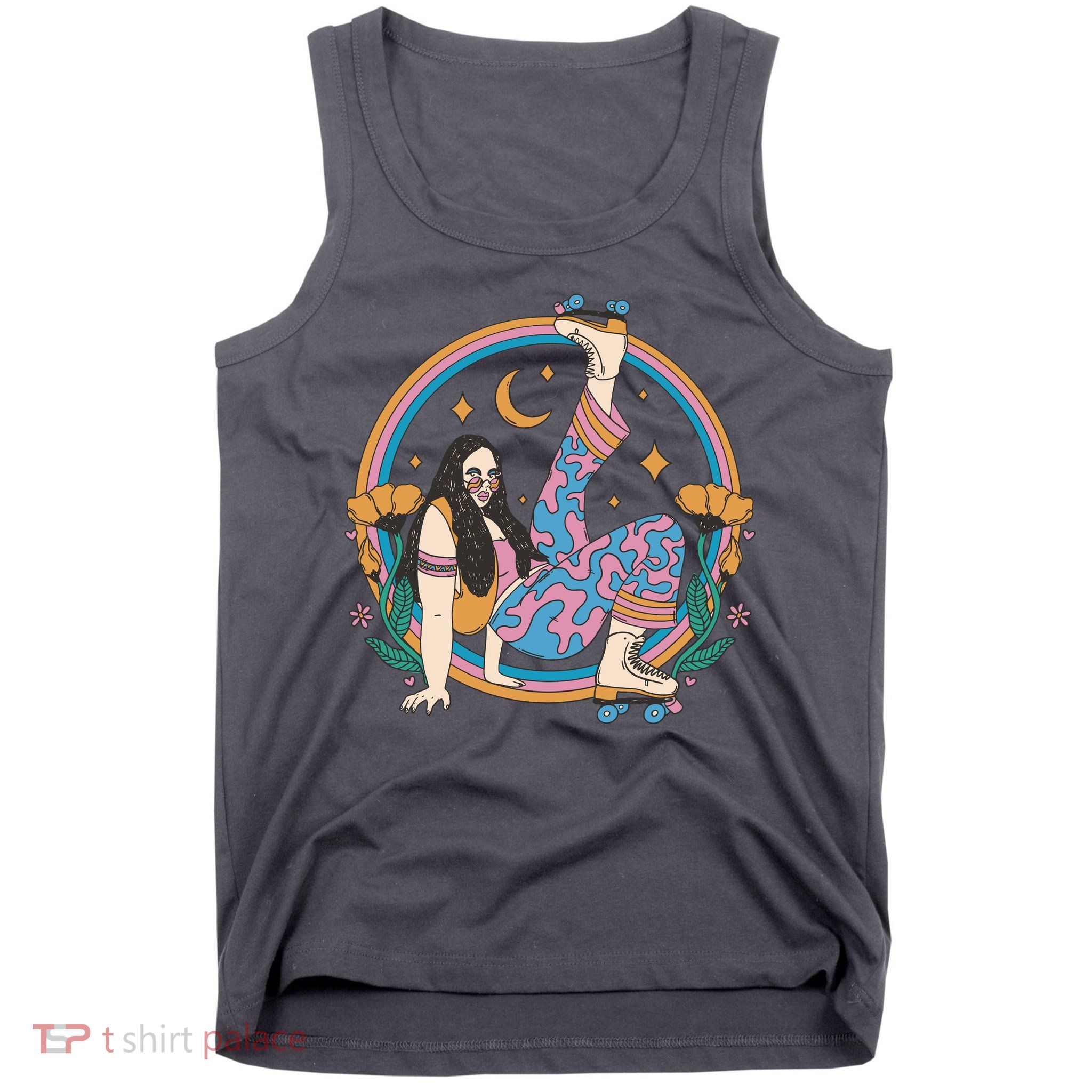 Retro Roller Disco Girl Tank Top