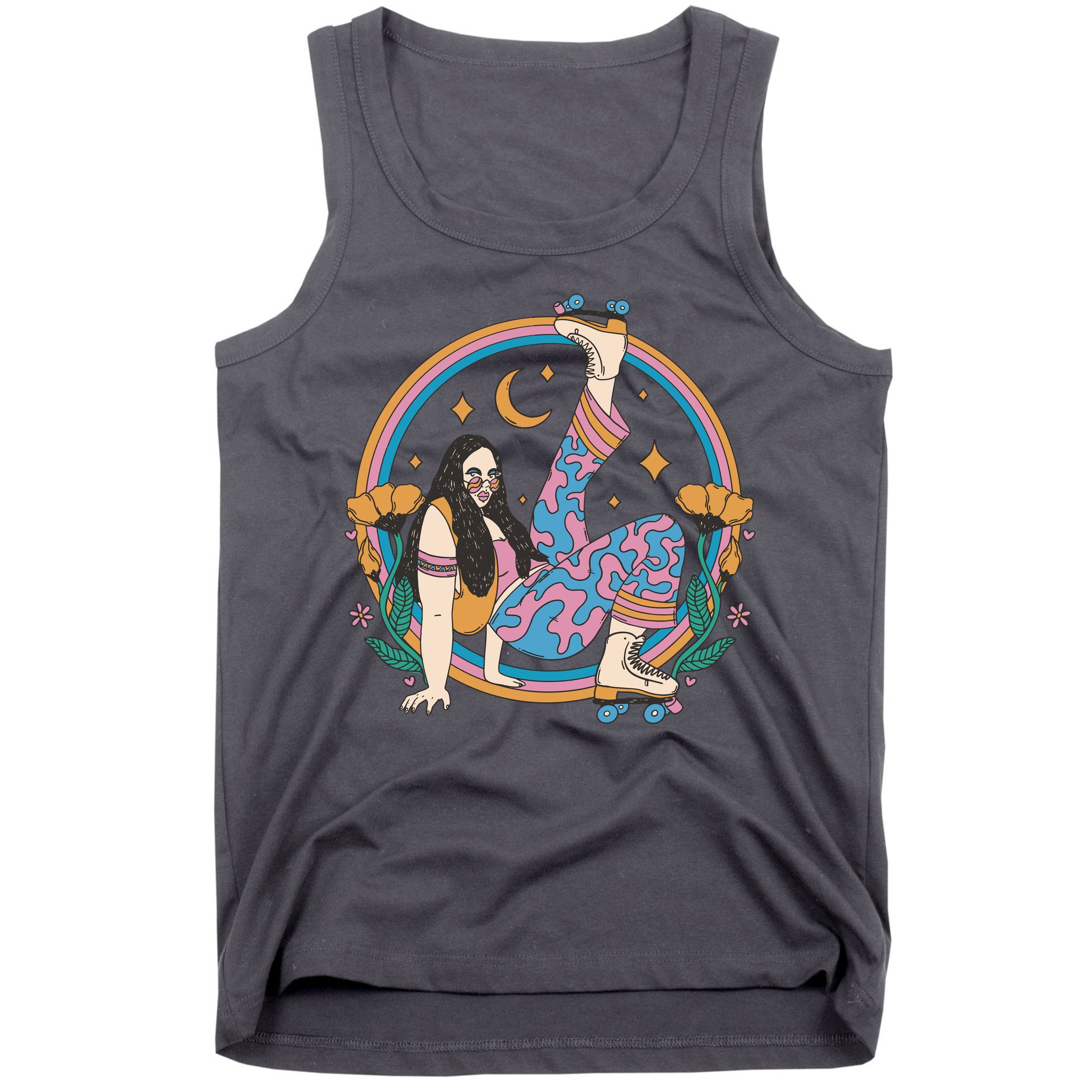 Retro Roller Disco Girl Tank Top