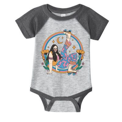 Retro Roller Disco Girl Infant Baby Jersey Bodysuit
