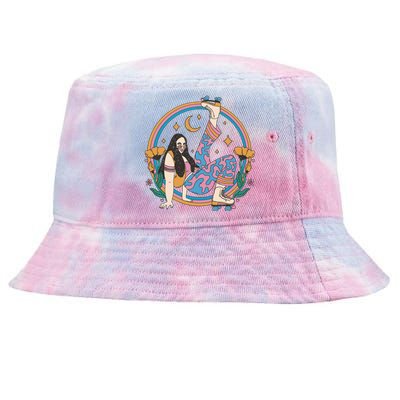 Retro Roller Disco Girl Tie-Dyed Bucket Hat