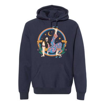 Retro Roller Disco Girl Premium Hoodie