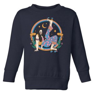 Retro Roller Disco Girl Toddler Sweatshirt