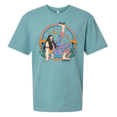 Retro Roller Disco Girl Sueded Cloud Jersey T-Shirt