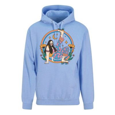 Retro Roller Disco Girl Unisex Surf Hoodie