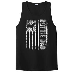 Rottweiler Rottie Dad American Us Flag Dog PosiCharge Competitor Tank