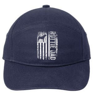 Rottweiler Rottie Dad American Us Flag Dog 7-Panel Snapback Hat