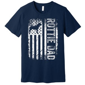 Rottweiler Rottie Dad American Us Flag Dog Premium T-Shirt