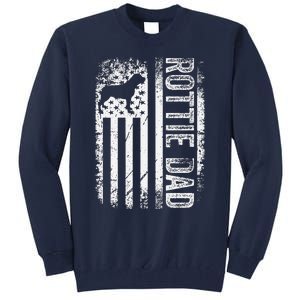 Rottweiler Rottie Dad American Us Flag Dog Tall Sweatshirt