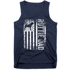 Rottweiler Rottie Dad American Us Flag Dog Tank Top