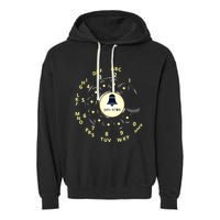 Retro Rotary Dial Garment-Dyed Fleece Hoodie