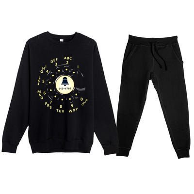 Retro Rotary Dial Premium Crewneck Sweatsuit Set