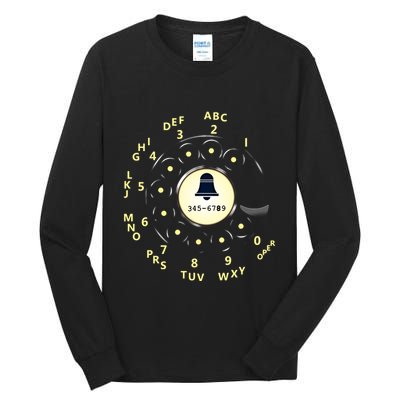 Retro Rotary Dial Tall Long Sleeve T-Shirt
