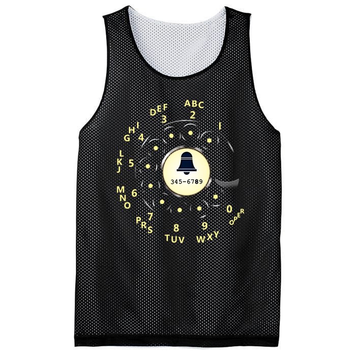 Retro Rotary Dial Mesh Reversible Basketball Jersey Tank