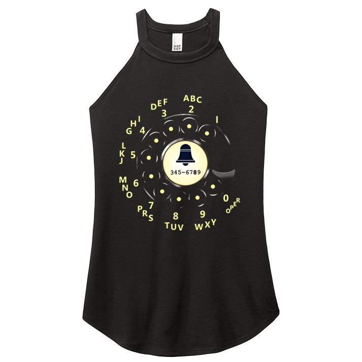 Retro Rotary Dial Women's Perfect Tri Rocker Tank